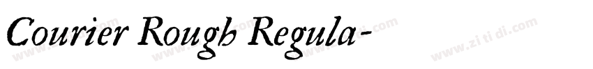 Courier Rough Regula字体转换